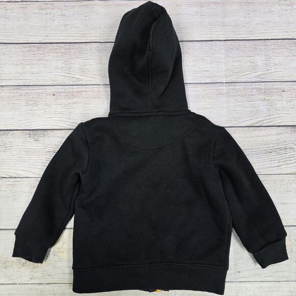 Jordan Black Full Zip Hoodie Sweatshirt Baby Size 12 Months Gold Jumpman Logo - Picture 4 of 5